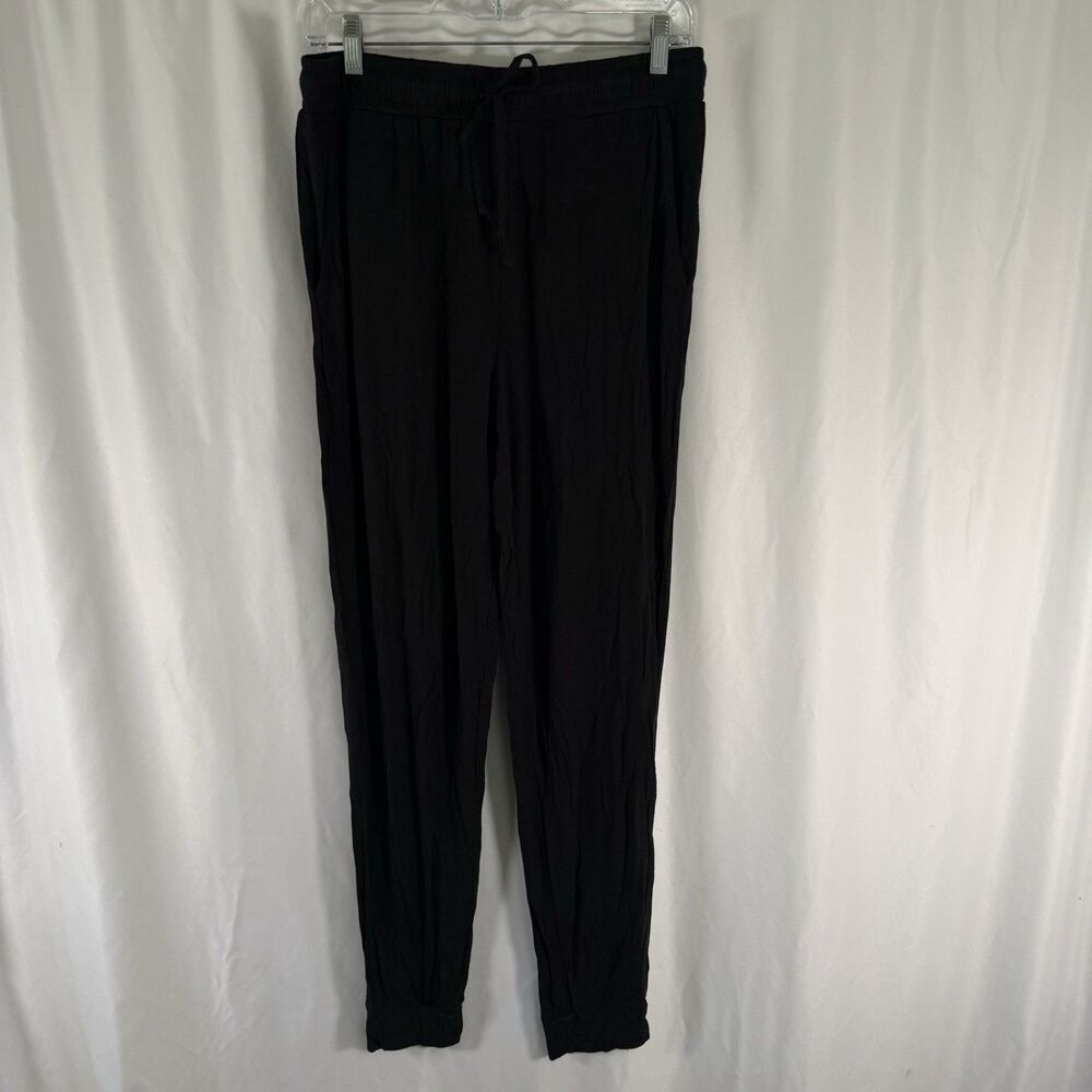 nuuds Pajama Pants Women's Medium Black Drawstring Pull On Pockets Soft